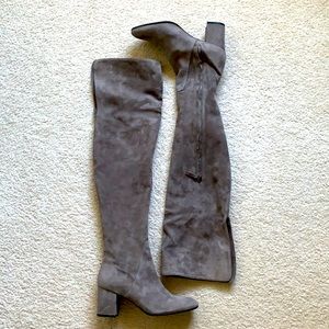 BARNEYS NY Suede over the knee  boots